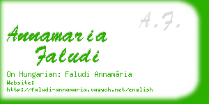 annamaria faludi business card